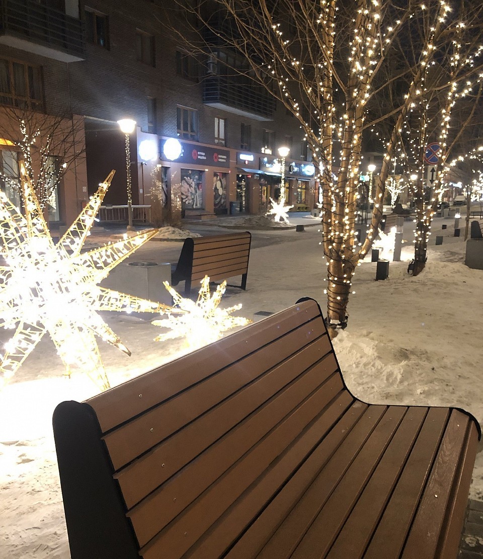 Новогодняя скамейка